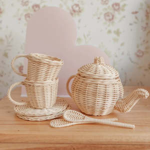 Home Corner And Dramatic Play: Juni Moon | Rattan Tea Set