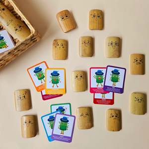 Qtoys | Bamboo Emotion Domino and Card Set