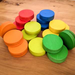 Qtoys | Rainbow Wooden Coins