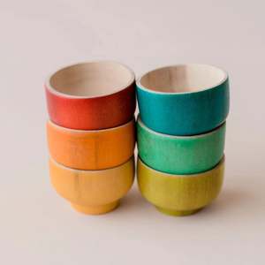 Q Toys: Qtoys | Rainbow Wooden Sorting Bowls