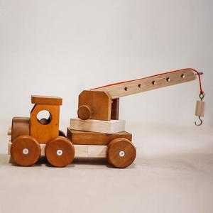Vehicles: Qtoys | Natural Wooden Crane