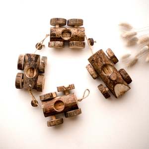 Vehicles: Qtoys | Natural Wooden Log Train