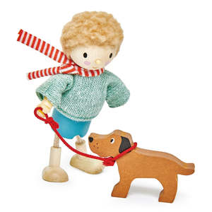 Tender Leaf Toys: Wooden Doll - Mr Goodwood and his Dog