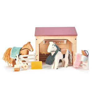 Tender Leaf Toys: Tender Leaf Toys | Wooden Stables Farm Set