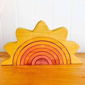 Blocks And Construction: Large Wooden Sun Stacker