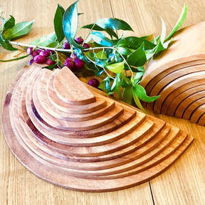 Blocks And Construction: Wooden Stacking Plates