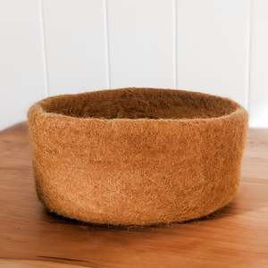 Bowls And Trays: Felt Bowl | Ochre