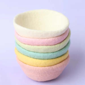 Bowls And Trays: Pastel Felt Sorting Bowls