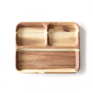 Bowls And Trays: Qtoys | Wooden Divided Tray