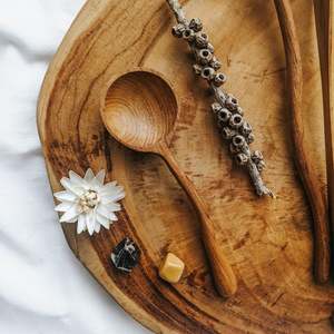 Teak Wood Moon Potion Spoons