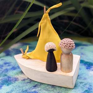 Artisans Of Batur Village: Mini Wooden Sailboat