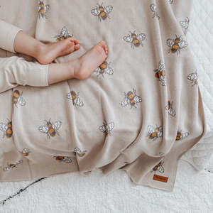 Bengali: Heirloom Baby Blanket - Honeybee
