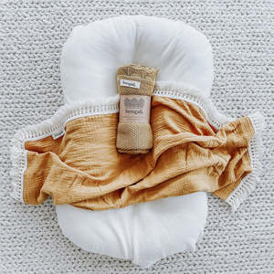 Muslin Fringe Swaddle - Tuscan Sun