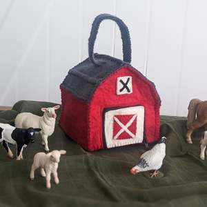 On The Go Play: Tara Treasures | Felt Home - Farm Barn Play Bag