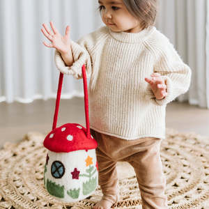 Tara Treasures | Felt Home - Mushroom Toadstool Bag
