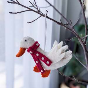 Christmas Decor - Pashom Felt Goose