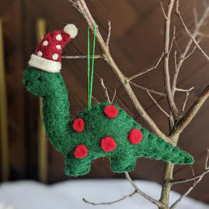 Pashom: Christmas Decor - Felt Dinosaur Decorations | 4 Variants