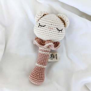 Patti Oslo Organic Cotton Rattle with Bell | Tiffani Teddy