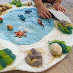 Felt Mat - Round Rockpool Playscape