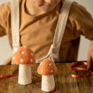 Muskhane Felt Dotty Mushrooms | Litchee