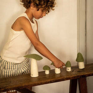 Muskhane Felt Morel Mushrooms | Sage