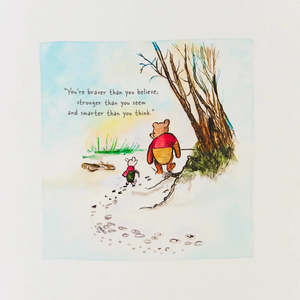 Sarah's Silks | Winnie the Pooh Quote Mini Playsilk