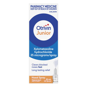 Products: Otrivin JUNIOR Nasal Spray 10ml - Limit of 2 per customer only