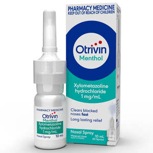 Products: Otrivin F5 Menthol Spray 10ml - Limit of 2 per customer only