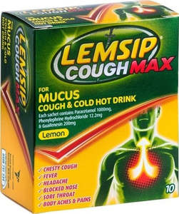 Cough And Cold: LEMSIP Cough Max Decongestant Lemon 10 sachets