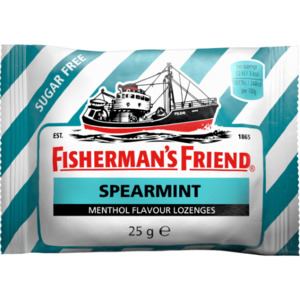 Cough And Cold: FISHERMAN'S FRIEND Spearmint - Spearmint Flavour Freshmints 25g