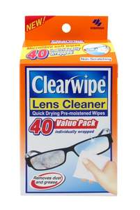 CLEARWIPE Lens Cleaner 40 Wipes