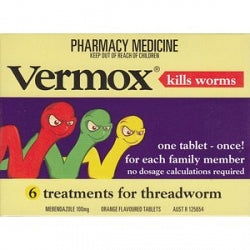 Digestive Care: VERMOX 100mg 6 tabs