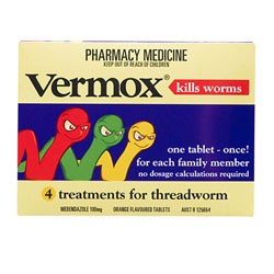 VERMOX 100mg 4 tabs