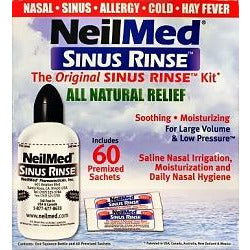 Medicine: NeilMed Sinus Rinse - 240ml Bottle and 60 Sachets