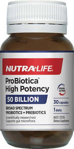 NUTRALIFE ProBiotica High Potency 50 Billion 30 Capsules