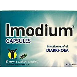 Diarrhoea: IMODIUM 2mg 8caps