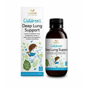 Harker Herbal: Harker Herbals Childrens Deep Lung Support Liquid 150ml - Sweet Fruity Mint