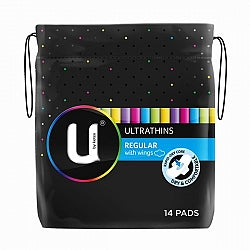 Feminine Hygiene: U by Kotex Ultrathins Regular Pads - With Wings 14's