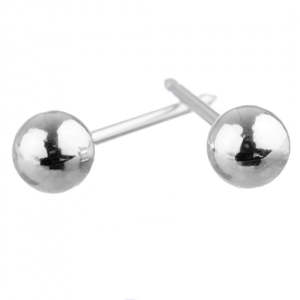 Silver Ball 4mm Earrings