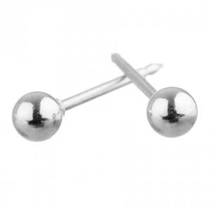 Silver Ball 3mm Earrings