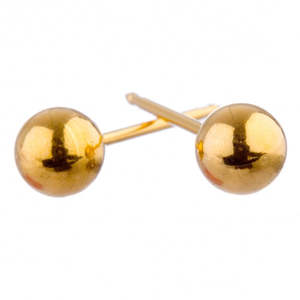 Gold Ball 5mm Earrings