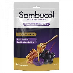 Sambucol Soothing Lozenges - Honey and Black Elderberry