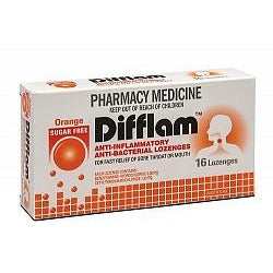 DIFFLAM Lozenges Orange 16 Pack