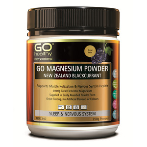 GO Magnesium powder NZ Blackcurrant 250g