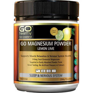 Muscle Pain Cramp: GO Magnesium powder Lemon & Lime 250g