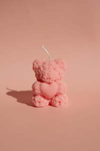 Rose Bear Candle