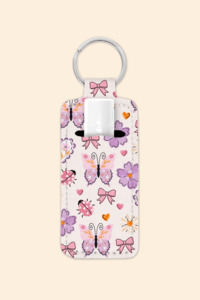 Jewellery Accessories: Butterfly Garden - Lip Balm Holder Keychain