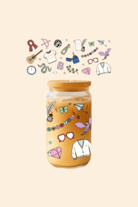 Coquette Girls: Taylor Icons Glass Tumbler