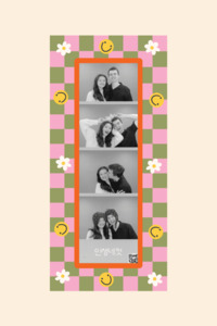 Pink Smiley Magnetic Photostrip Frame