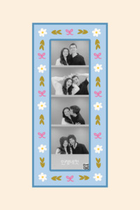 Blue Leaves Magnetic Photostrip Frame